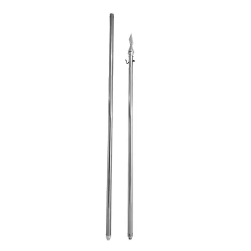 Asta Para Bandera Reglamentaria 2.30 M X 1" Acabado Cromado