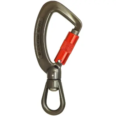Mosquetón Para Escalada O Arborismo Con Destorcedor ISC Supersafe 27 kN